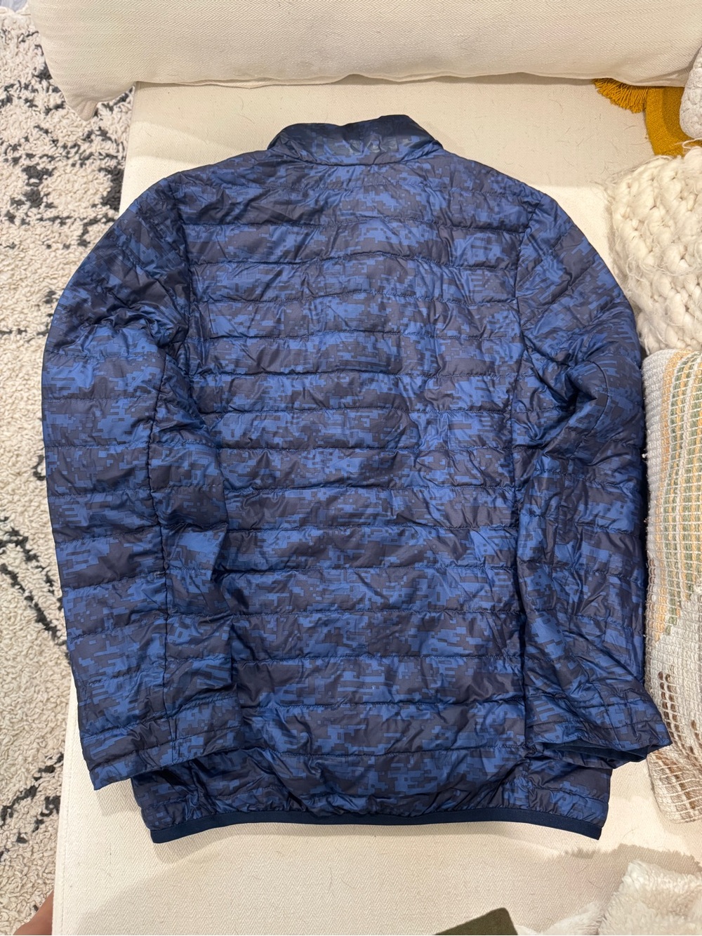 adidas Navy Quilted Digital Camo Puffer Jacket - Picture 3 of 4